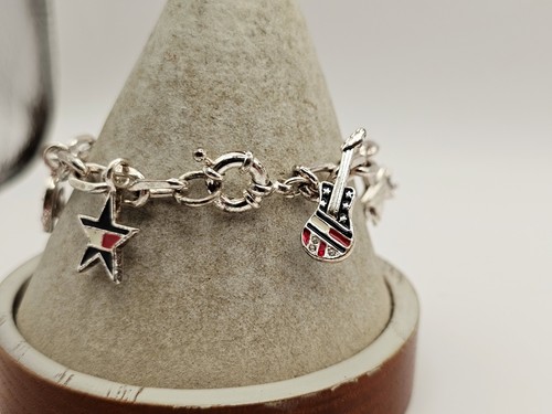 Tommy Hilfiger Texas Themed Charm Bracelet Silver Enameled โจ๏ธ ๐ ๐จ๐ฑ - Picture 14 of 18