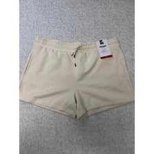Members Mark Sandwash Shorts Womens XL Cream Elastic Waist 4 Inch Inseam