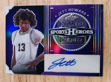 2024 LEAF SPORTS HEROES JETT HOWARD 1/4 COLLEGE HEROES ROOKIE AUTO MICHIGAN