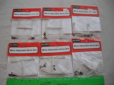 SALE Lot of 6 Du-Bro 989 Micro Adjustable Servo Arm, RC R/C Plane Airplane Car