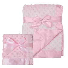 American Baby Company Heavenly Soft Chenille Blanket Set, Receiving 30" x 40"