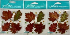 Jolee's Boutique Dimensional Stickers ~ Vellum Leaves 9 Pc Each ~ Lot of 3