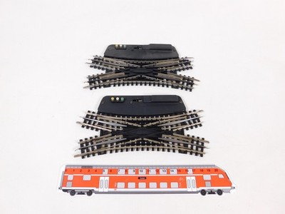 Trix Express H0 DC 3L 2x 4368 Doppelte Kreuzungsweichen E-Weichen #EL808-0,5