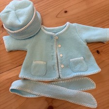 American Girl Bitty Baby 2000 Travel Set Blue Teal Jacket Hat Scarf Set