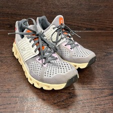 On Cloud Cloudswift Women's Running Shoes Size 6 Grey Orange Sneakers