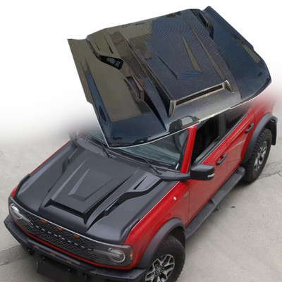 Fits Ford Bronco 2021-2025 Real Carbon Perforated Heat Dissipation Engine Hood