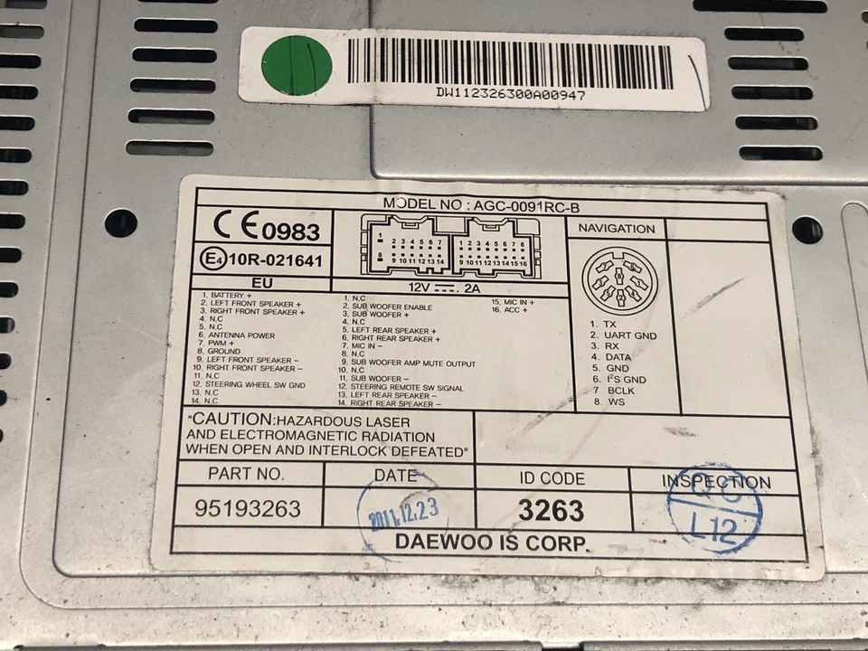 AUTORADIO navigatore gps  CHEVROLET Captiva 1° Serie Anno 2012(2006-2013)usato - Immagine 4 di 4