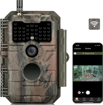 Wi-Fi Trail Camera (Non-Cellular), 48MP Photos, 1296P HD Video, App Control with