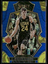 2022-23 Panini Select #187 Walker Kessler Blue Prizms Rookie Utah Jazz