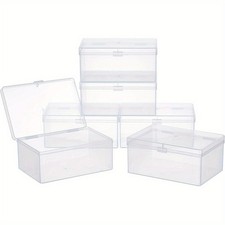 4pcs Polypropylene PP Storage Containers box Case with Lids and Hanger Hole