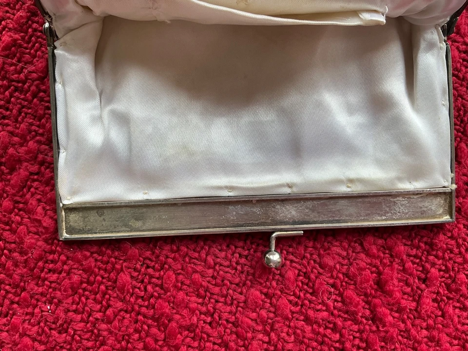 NOVIAS!!! Bolso sin asas de noche vintage de cristal austriaco con estrás ¡HERMOSO!! Foto 4 de 4