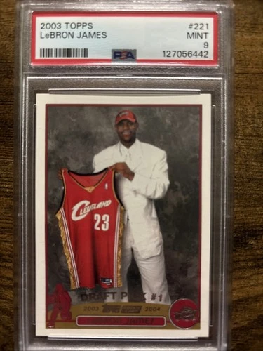 2003-04 Topps Draft Pick LeBron James #221 PSA 9 Mint