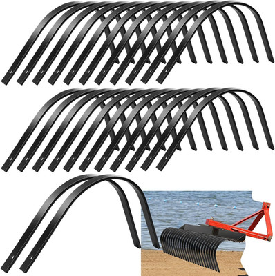 6 Pack Rock Rake Tines 1''x5/16'' Steel Replacement Landscape Rake Teeth