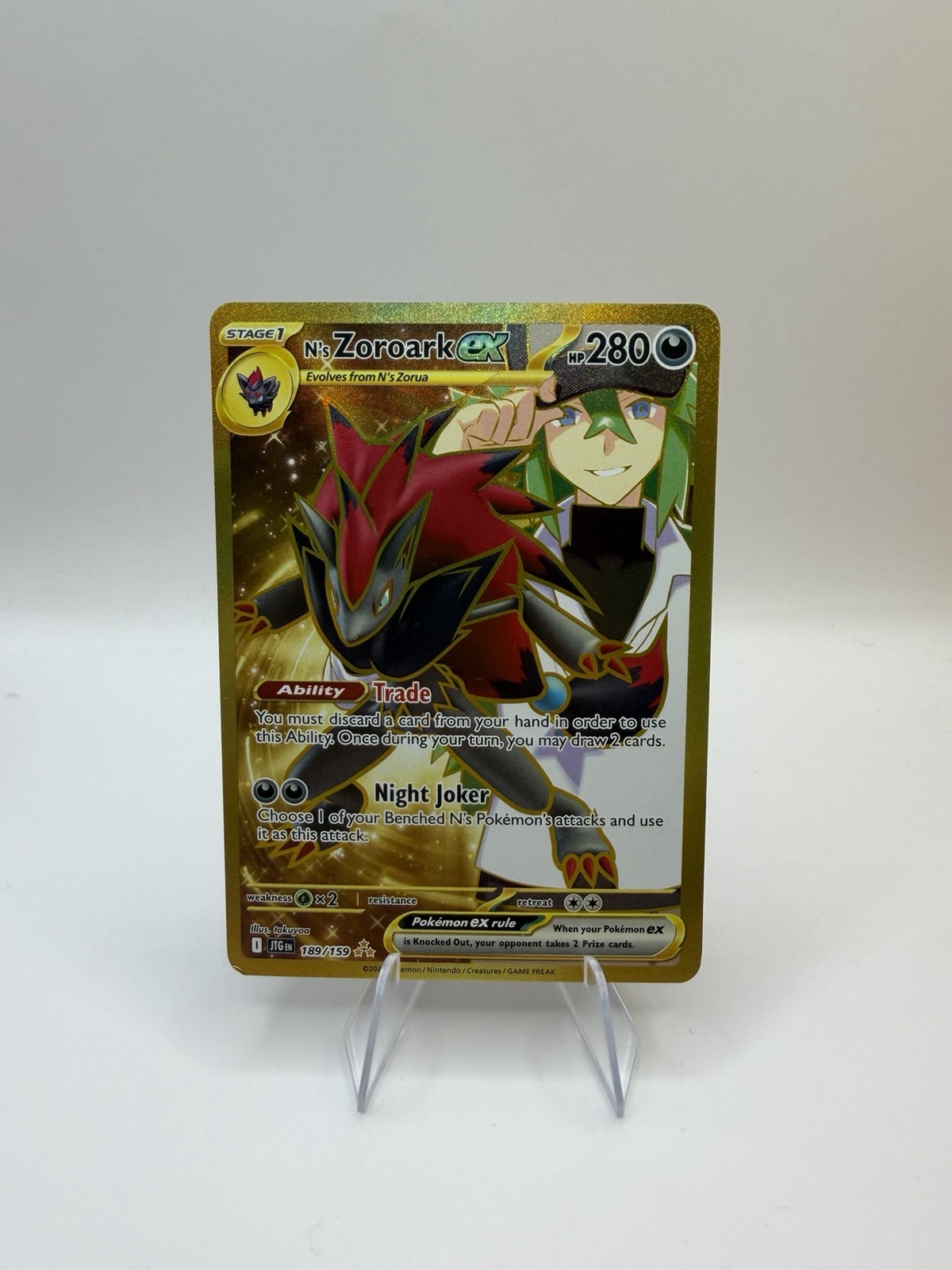 N's Zoroark ex 189/159 Hyper Rare Journey Together Pokemon