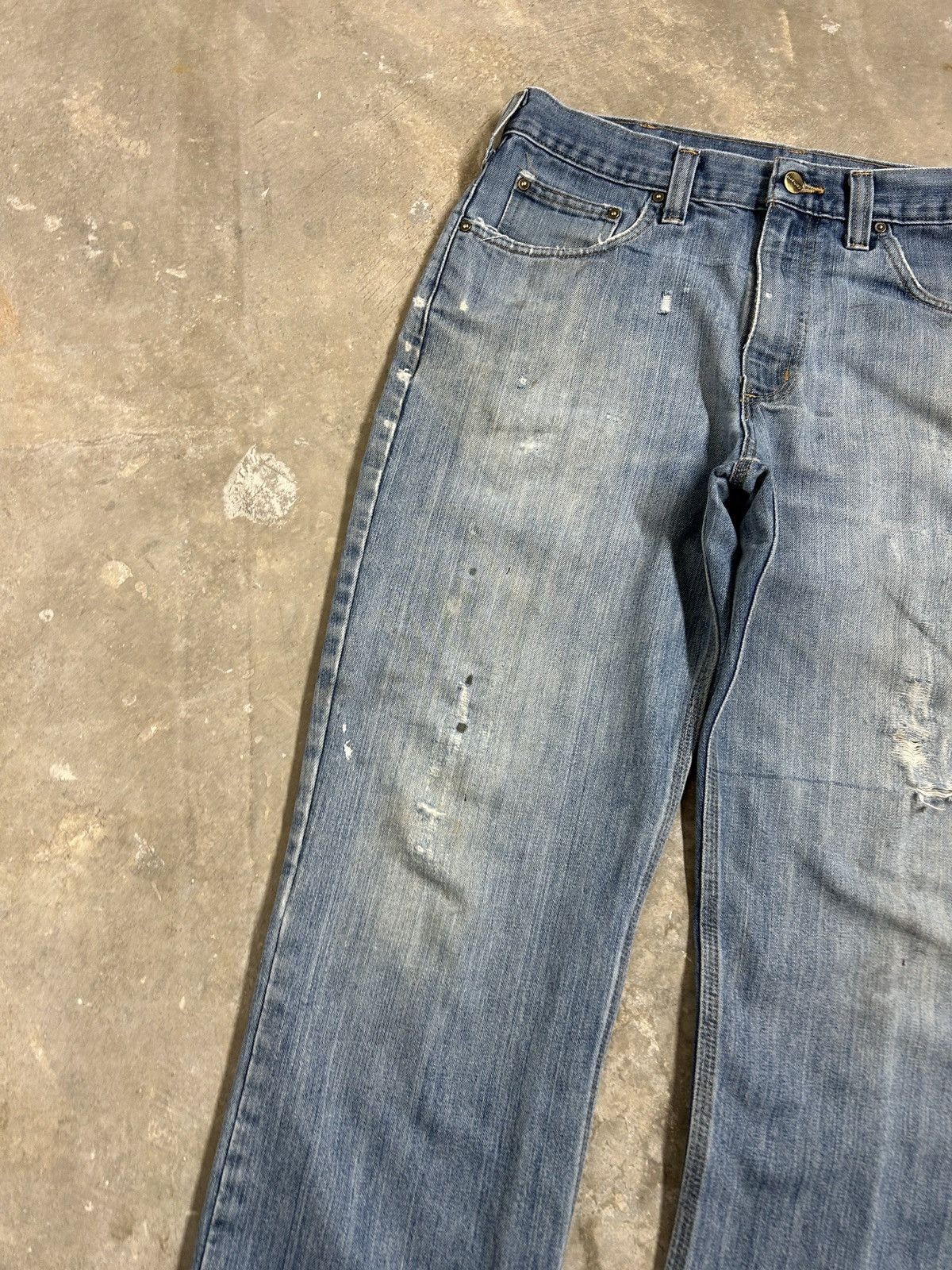 Vintage Carhartt Light Washed Denim Jeans thumbnail 4