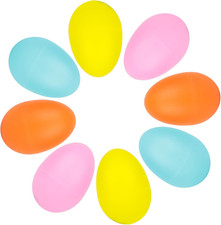 8pcs Plastic Egg Shakers Percussion Instruments Musical Egg Maracas Easter Eg...