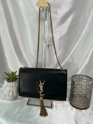 EUC YSL Saint Laurent Kate Tassel Shoulder Bag Black with COA
