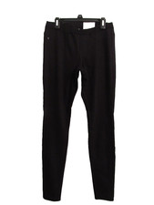 HUE black stretch cotton pull-on back pockets leggings small 4-6 NWT 44