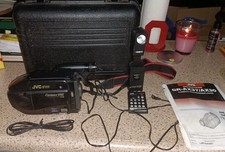 JVC VideoMovie GR -AX37 Black Compact VHS Camcorder With Hard Case Not Tested