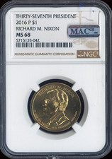 2016 Richard Nixon Dollar NGC MS68 Business RARE