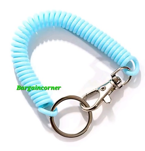 Spirale Schlüsselanhänger dehnbar Schlüsselhalter einziehbar aufgerollt Angeln AntiLost Schlüsselanhänger - Bild 50 von 55