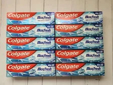 (Pack of 10)Colgate Max Fresh Cool Mint Breath Strips Whitening Toothpaste 6.3oz