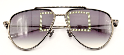 Valentino Sunglasses V-STUD II VLS-133E Black Rhodium Frame  display picture 2