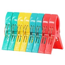 Sunbed Towel Clips for Beach Laundry Clothes Large Lounger Pegs & Clamps 8Pcs