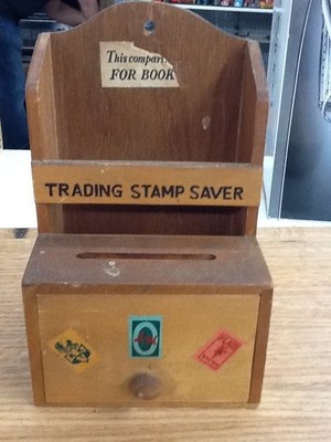 Trading Stamp Saver vintage wooden wall hanging Book Holder Stamp Collector