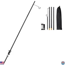 TOBWOLF Portable Camping Lantern Stand - Collapsible Aluminum Pole for Outdoors