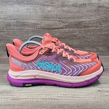 Hoka One One Mafate Speed 4 Women's Sz 9.5 Camelia Peach Parfait Shoes READ DESC