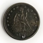 1873 Seated Liberty Silver Half Dollar 50C With Arrows -holed -