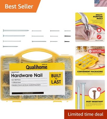 Top Quality Nail Kit   Over 1800 Sturdy Nails in Designer Box for Craftsmanship