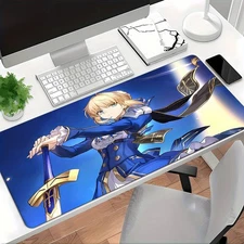 HOT-40*90cmSaber 3 Anime Gaming Mouse Pad & Desk Mat - Non-Slip Rubber Base, Lar
