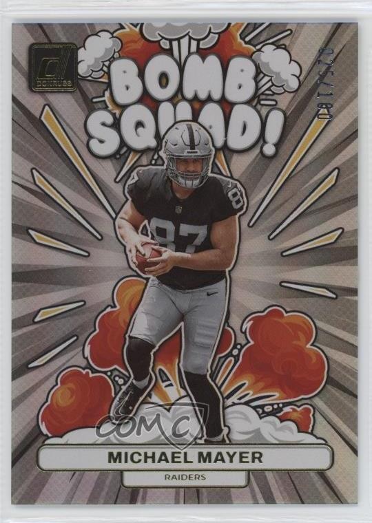 2023 Panini Donruss Bomb Squad Holo 25/100 Michael Mayer #BS-29 Rookie RC 2y0