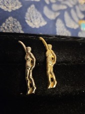Vintage Pins Of Gymnastics Or Swimmer Set 2 Gold Tone