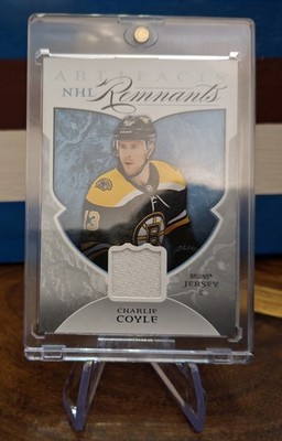 Charlie Coyle, #NR-CC, Boston Bruins, Upper Deck, 2022, Artifacts Remnants, MEM