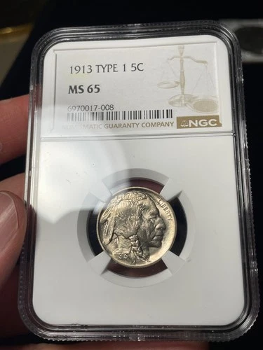 1913 Type 1 NGC MS65 Buffalo Nickel