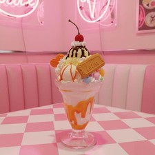 Vanilla sundae fake sweets chocolate parfait Japanese Food sample fake food