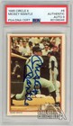Mickey Mantle 1985 Topps Circle K Autograph Card #6 PSA Auth