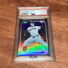 2024 TOPPS CHROME FROZENFRACTOR BLAKE SNELL 1/5 PSA 10 WS Champ CY Young VHTF