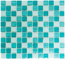 Mosaïque carreau translucide verre vert cuisine mur toilette 72-0602_b |1 plaque