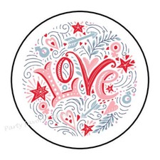 30 LOVE VALENTINES DAY ENVELOPE SEALS LABELS STICKERS PARTY FAVORS 1.5" ROUND