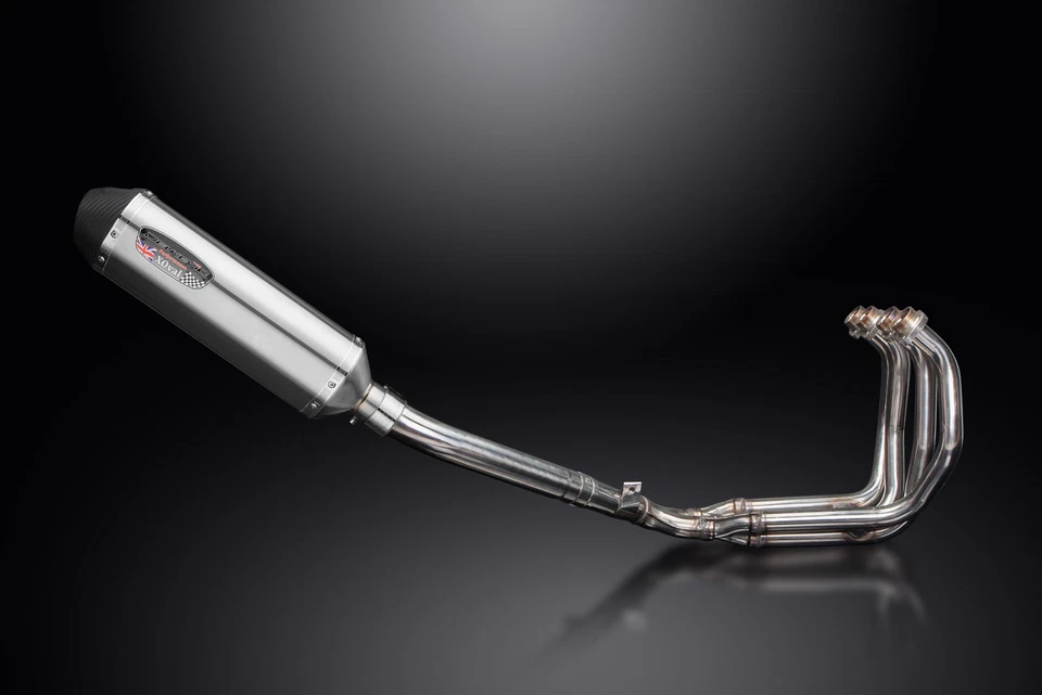 Silenciador de escape completo Yamaha YZF600R Foxeye 1995-1996 4-1 13,5" X-Oval inoxidable Foto 3 de 4