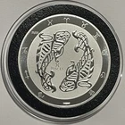 Zodiac Series Pisces Astrological Coin 1 Troy Oz .999 Fine Silver Round Medal