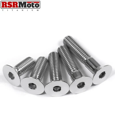 RSR MOTO M8 Titanium Countersunk Flat Head Socket Bolt Screw Ti 25 30 35 40 Grade 5