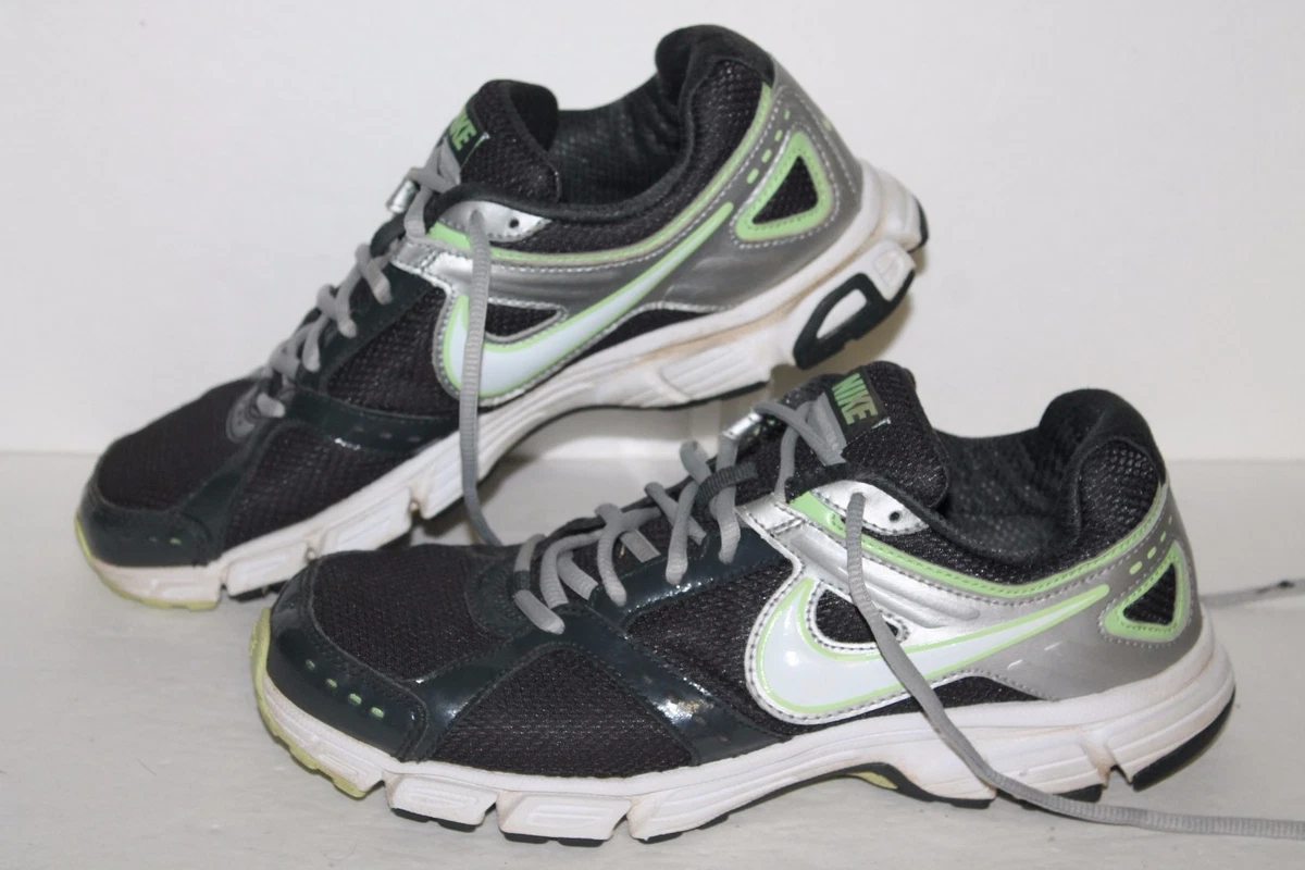 Nike Downshifter 4 Running Shoes 472680 003 Gry Wht Lime Slvr Women s US 9