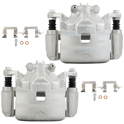 Pair For 2017-2019 Nissan Sentra L4 1.6L Front Brake Calipers w/ Bracket