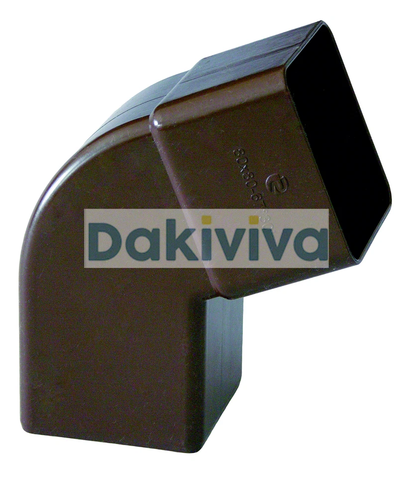 TUBO E RACCORDI QUADRI PVC 80x80 - 100x100 PER PLUVIALI COLORE MARRONE - GRIGIO - Immagine 3 di 4