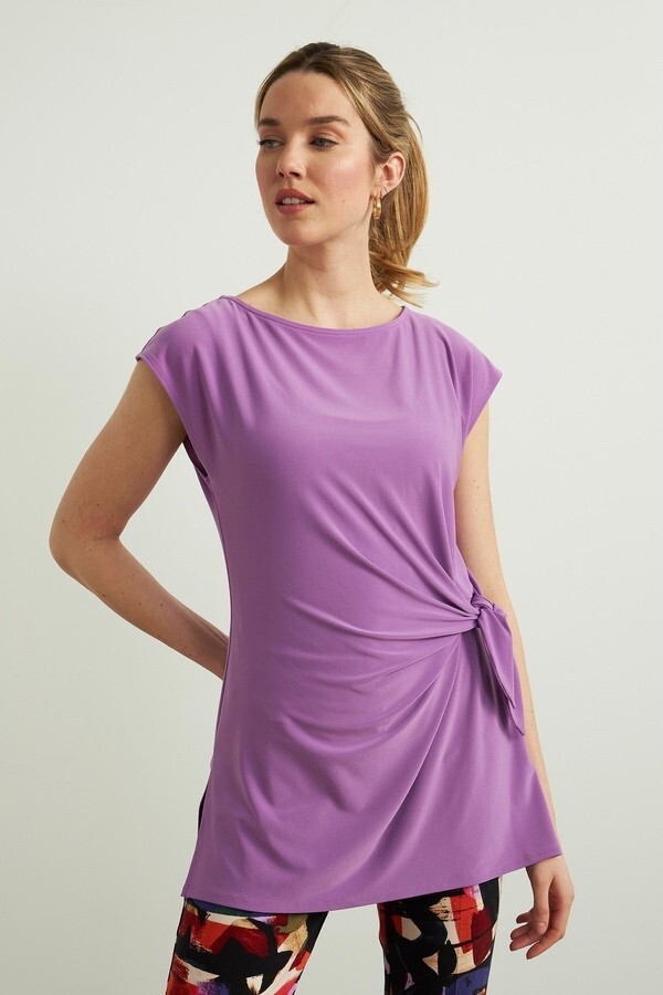 Joseph Ribkoff 212184 Size UK10 Purple Draped Sleeveless Top